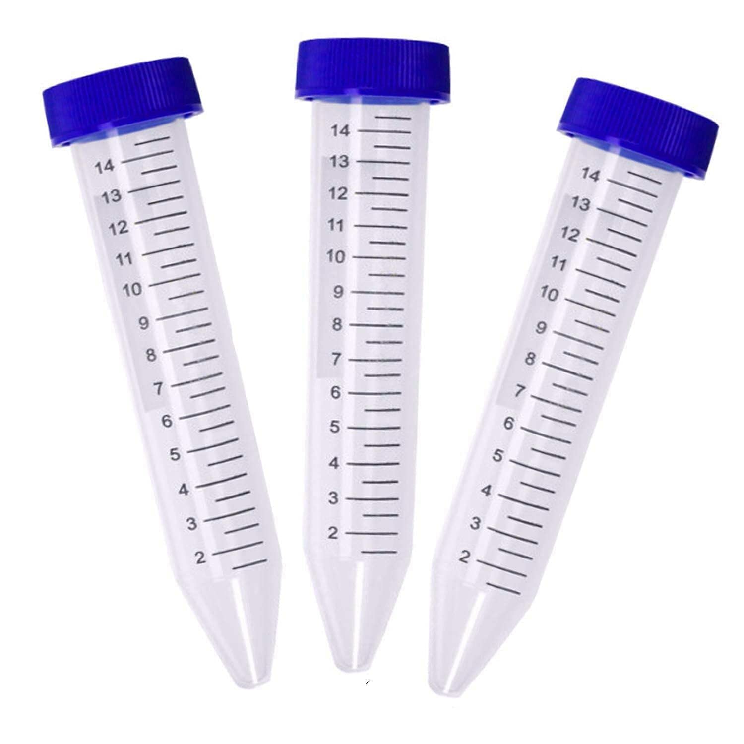 sainio - Tubo centrifuga graduato da 15 ml, con fondo conico, 50 pezzi