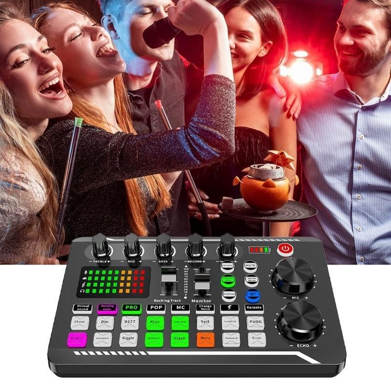 Controlador de DJ, Mesa mezcladora profesional con cambiador de voz, equipo for hacer música, Podcast