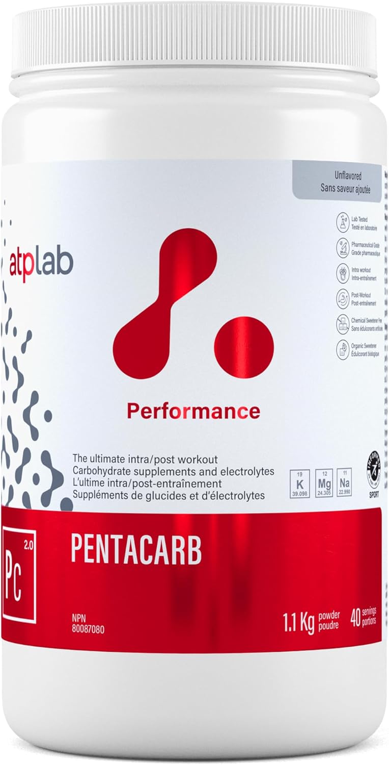ATP LAB Pentacarb 1.1kg Powder 40-Servings - Unflavoured, Carbohydrate and Electrolyte, Energy and Endurance, Ideal for Post-Workout Recovery, Easy Mixing Formula for Active Lifestyles