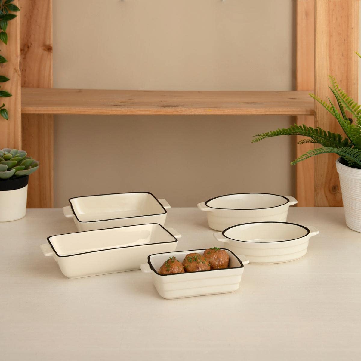 Quid Cocco Cocotte ovale en grès pour four 18 x 11 x 4 cm Passe au micro-ondes