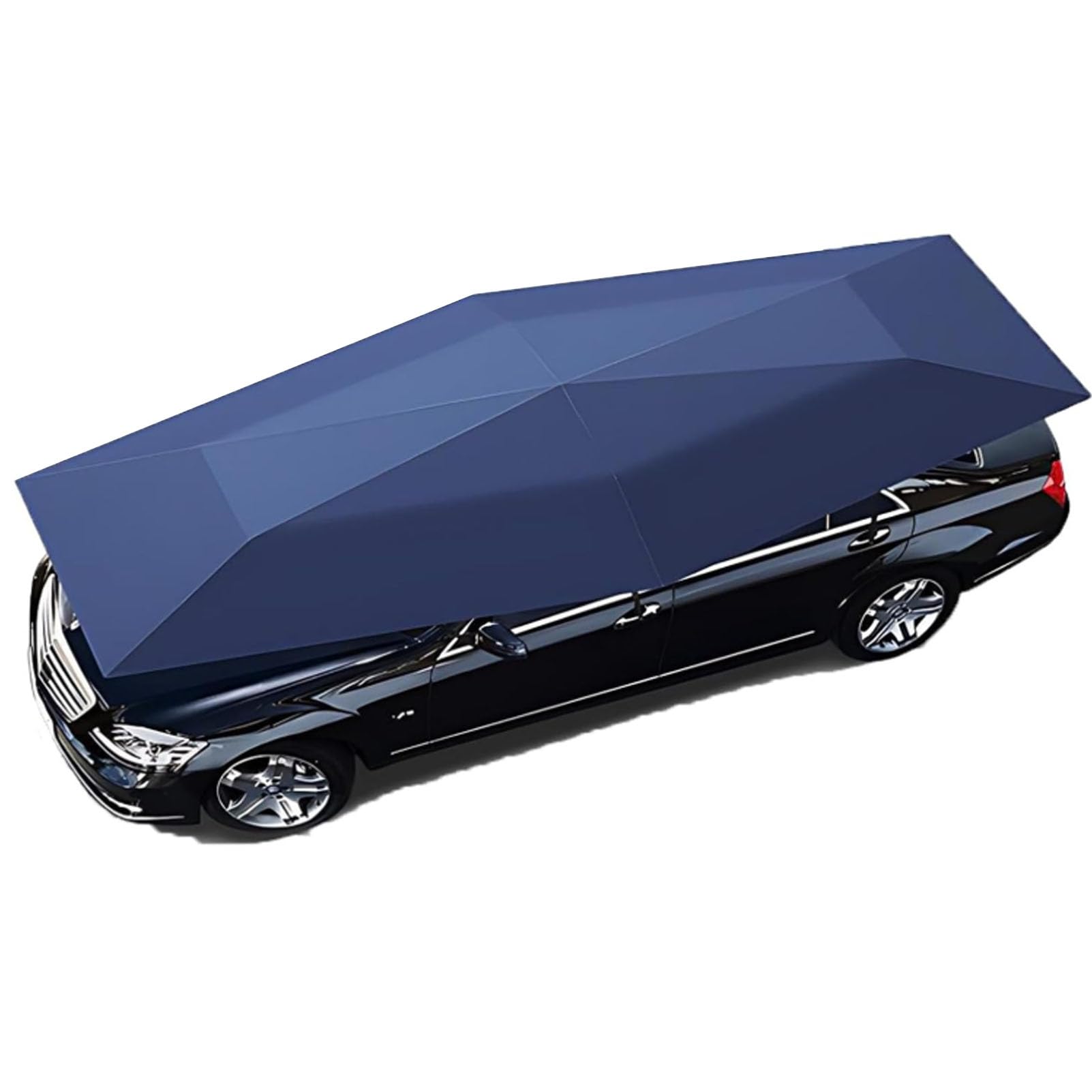 Copertura per tenda automatica per auto, telecomando per auto, impermeabile, in tessuto Oxford, ombrello per esterni, riparo pieghevole antifurto, blu 5,2 m
