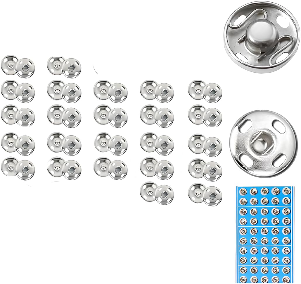 Boutons pression fantaisie de 8 mm avec fermeture invisible - 8