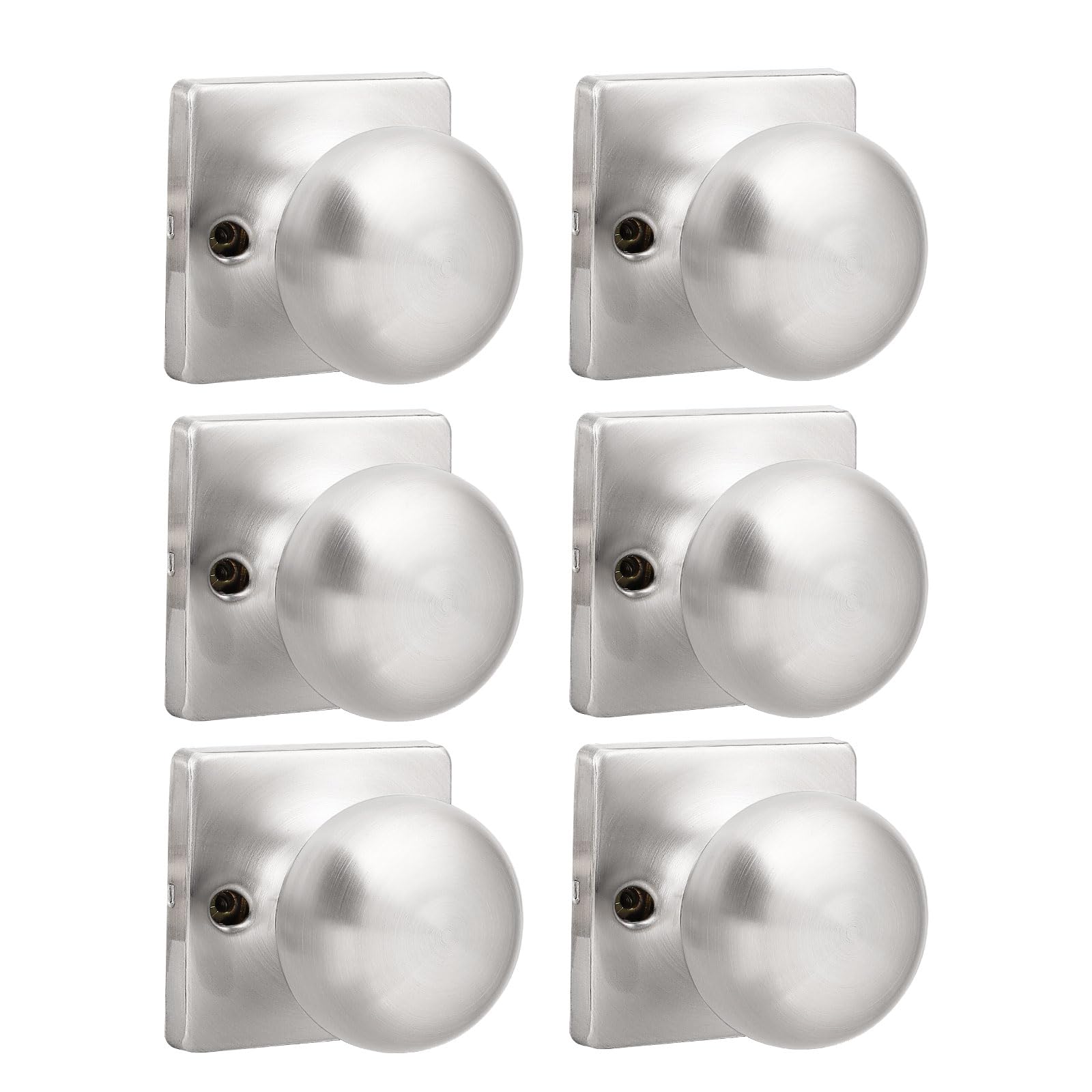 Brushed Nickel Privacy Door Knobs - Lockable & Secure -27