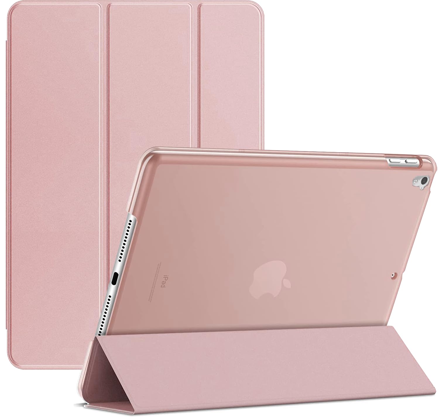 For Apple iPad 7th Gen 2019 A2197/2198 Smart case Magnetic Stand cover with Wake/Sleep (Rose Gold)