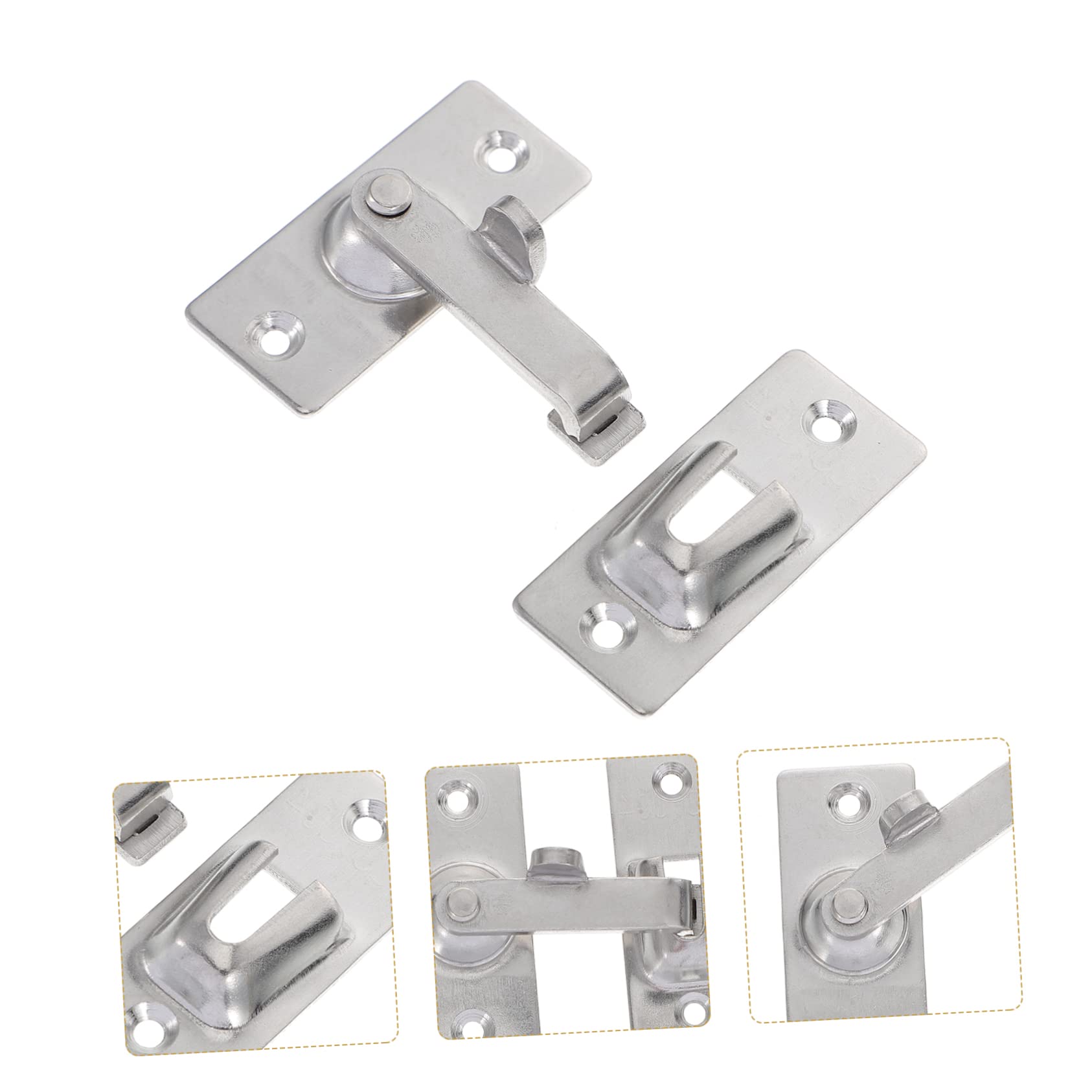 Mikikit 5sets Serratura Chiusura Bolt Acciaio Inossidabile Sicura e Resistente Per Porte Finestre Cancelli e Armadi Facile Da Installare e Adatta Per Interni Ed Esterni