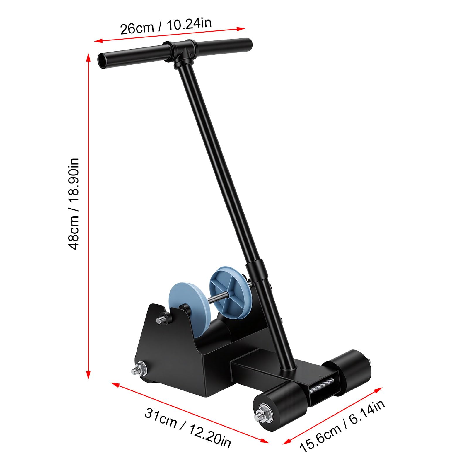 Bewinner Aplicador Manual de Cinta para Pisos para Marcar Líneas, Estacionamientos, Trazado de Líneas de Almacenes y Colocación de de canchas: Ancho Ajustable de 15 Cm, Rodamiento Suave, Cuerpo de