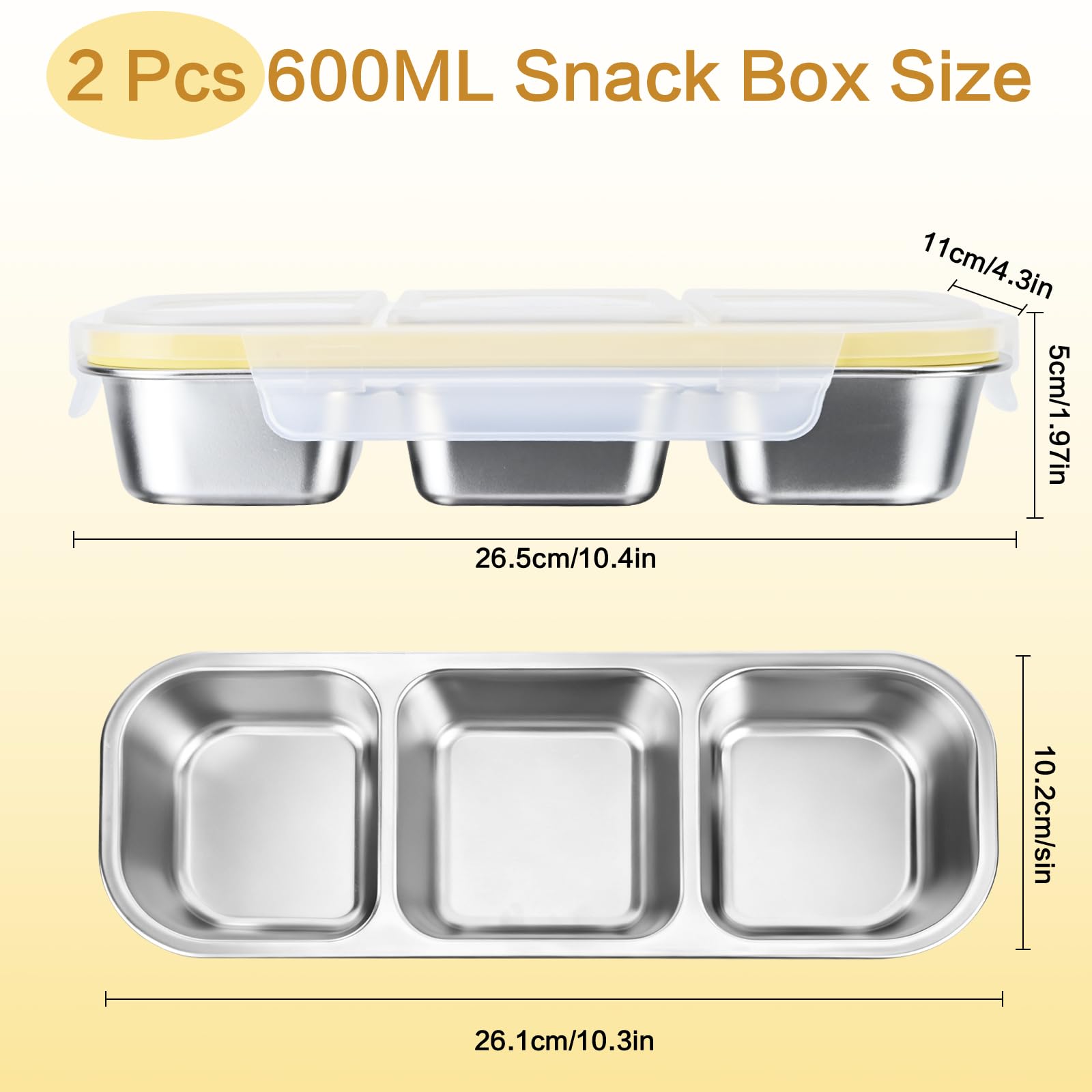 Morofme Snackbox voor baby's, 2 stuks, roestvrij staal, snackbox