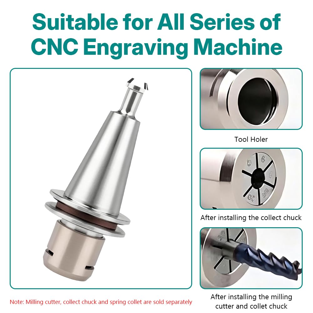 ISO20 ER20 035MS Geteilter Stahl Auswuchtspannzangenfutter, Dynamische Auswuchtung G2.5 30.000 U/min CNC Werkzeughalter für Feingravur Fräsmaschine und Drehmaschine