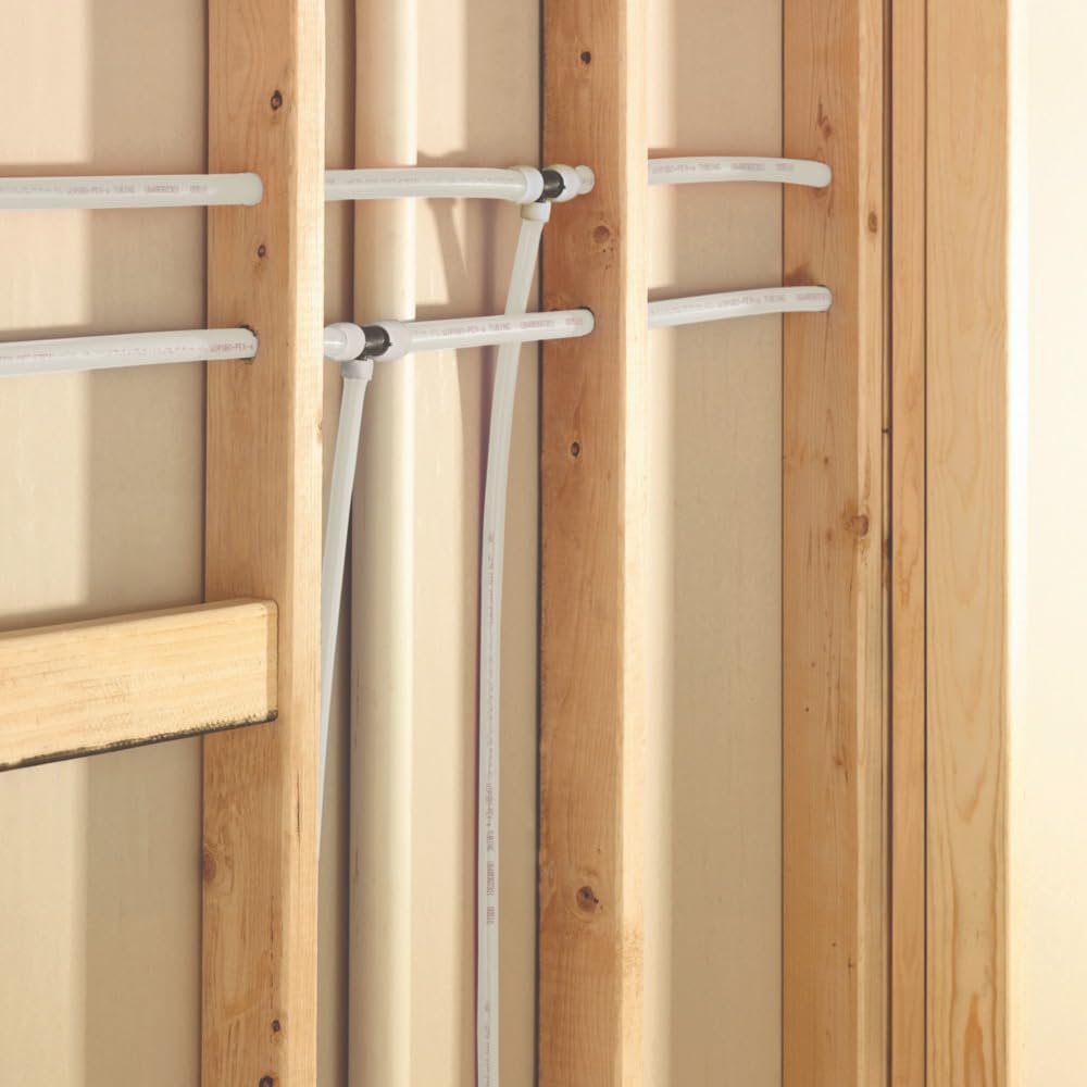 Uponor Wirsbo f1041000 aquapex blanco tubo bobina de 100 ft (pex-a) – seguridad contra incendios, fontanería, calefacción y refrigeración radiante, 1 "