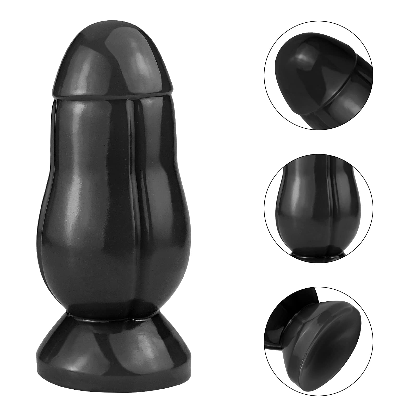 Roluck Anal Dildo Butt Plug Masturbazione Anale Stimolazione Della Prostata Plug Anale per Donne Uomini Giocattolo del Sesso Anale (Nero)