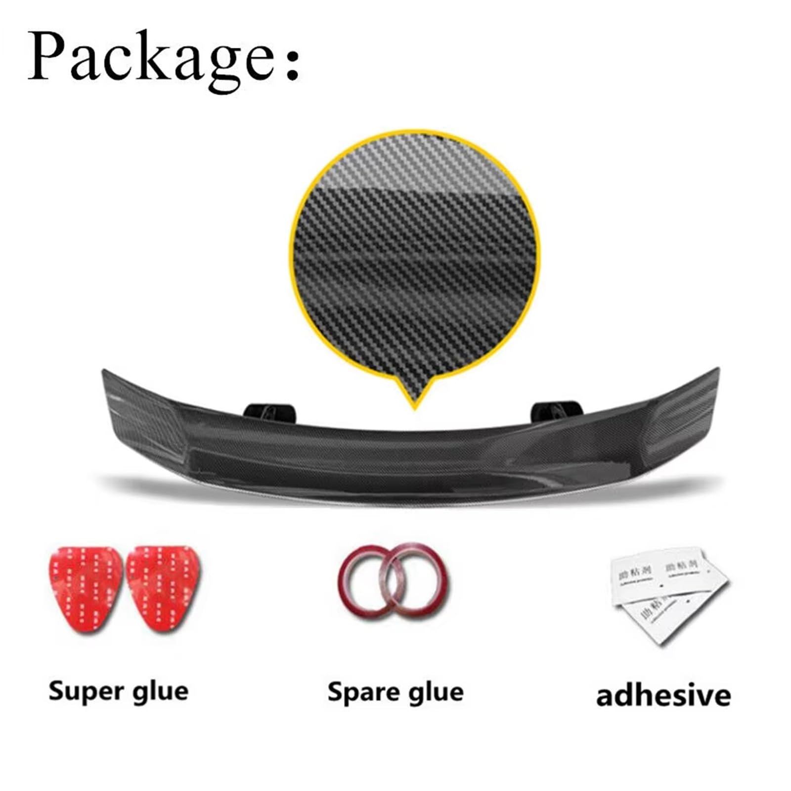 Spoiler Posteriore Dell'auto Spoiler Universale Per Bagagliaio Senza Coda Per Auto Da 53 Pollici Per Accessori Per Spoiler Per Auto In Fibra Di Carbonio Ad Ala