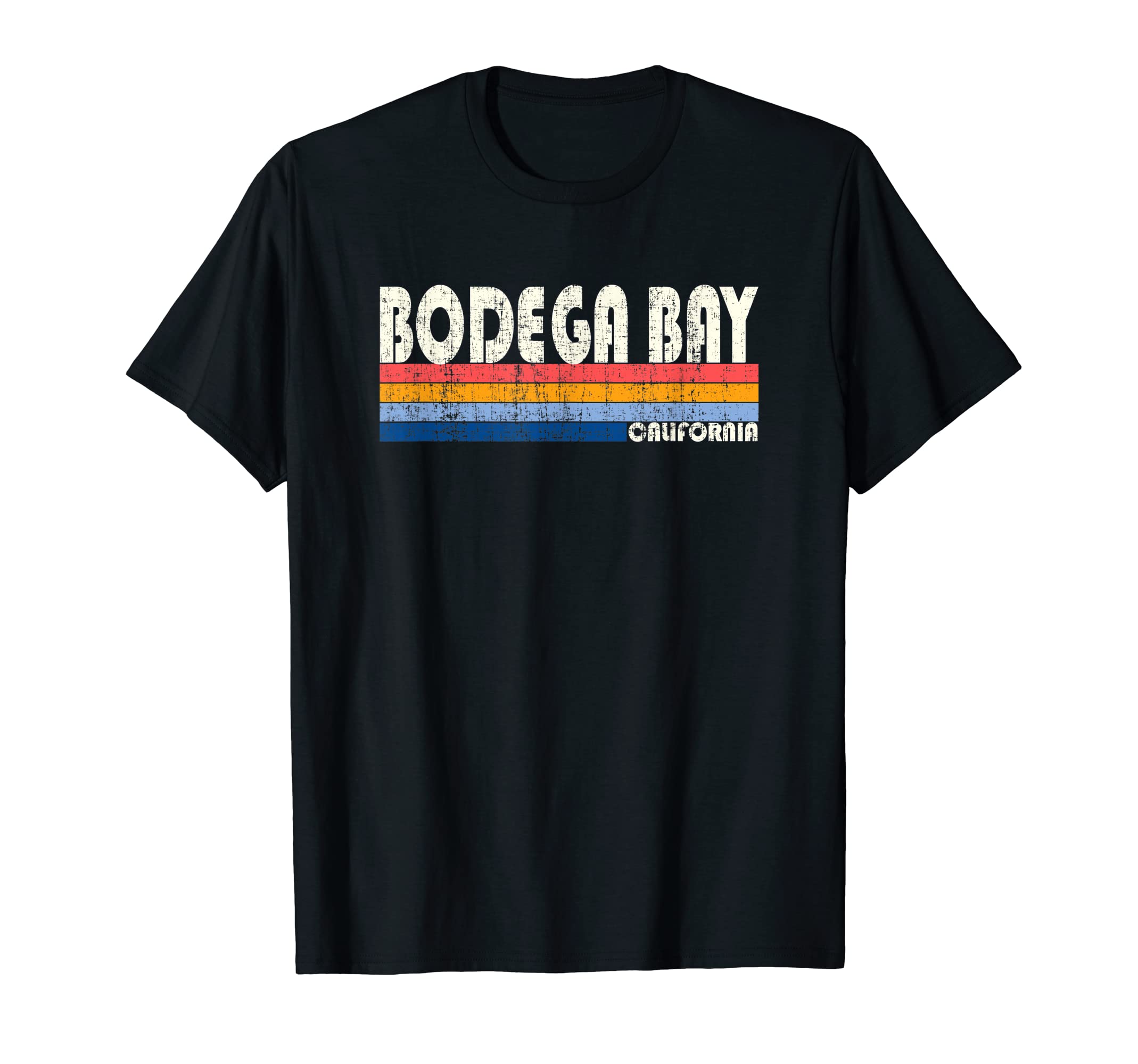 Retro Vintage 70s 80s Style Bodega Bay, CA T-Shirt