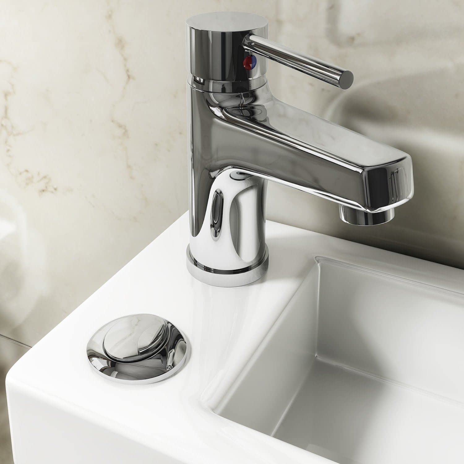 Replacement Tap Only for Affine 2in1 Toilet Basin Combined Unit Chrome Bathroom