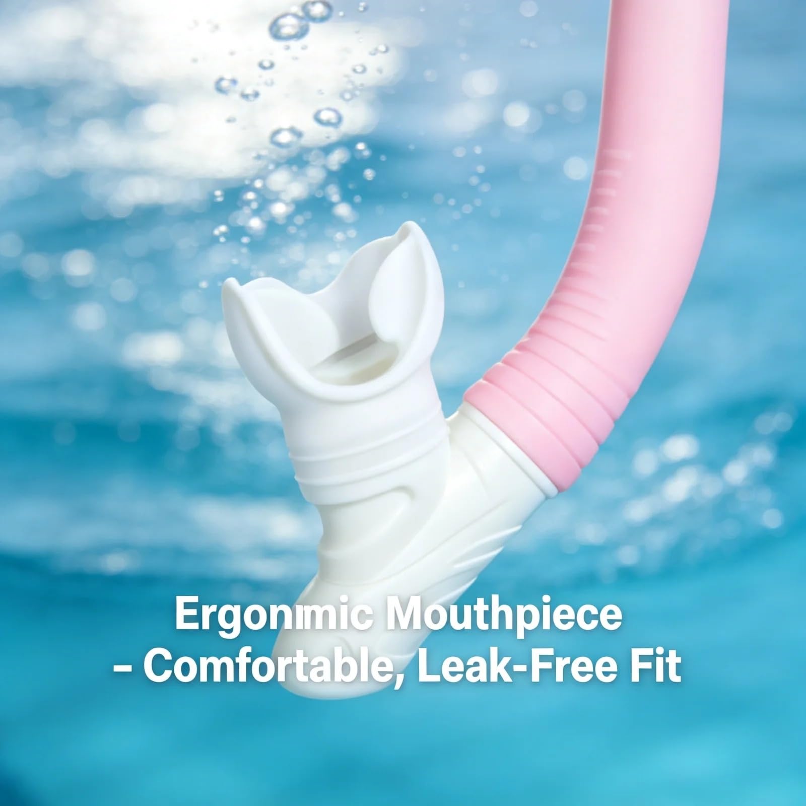 Tubo Seco para Adultos, Válvula Superior Antisalpicaduras y Boquilla de Silicone, Equipo de Buceo(Rosa,2pc)