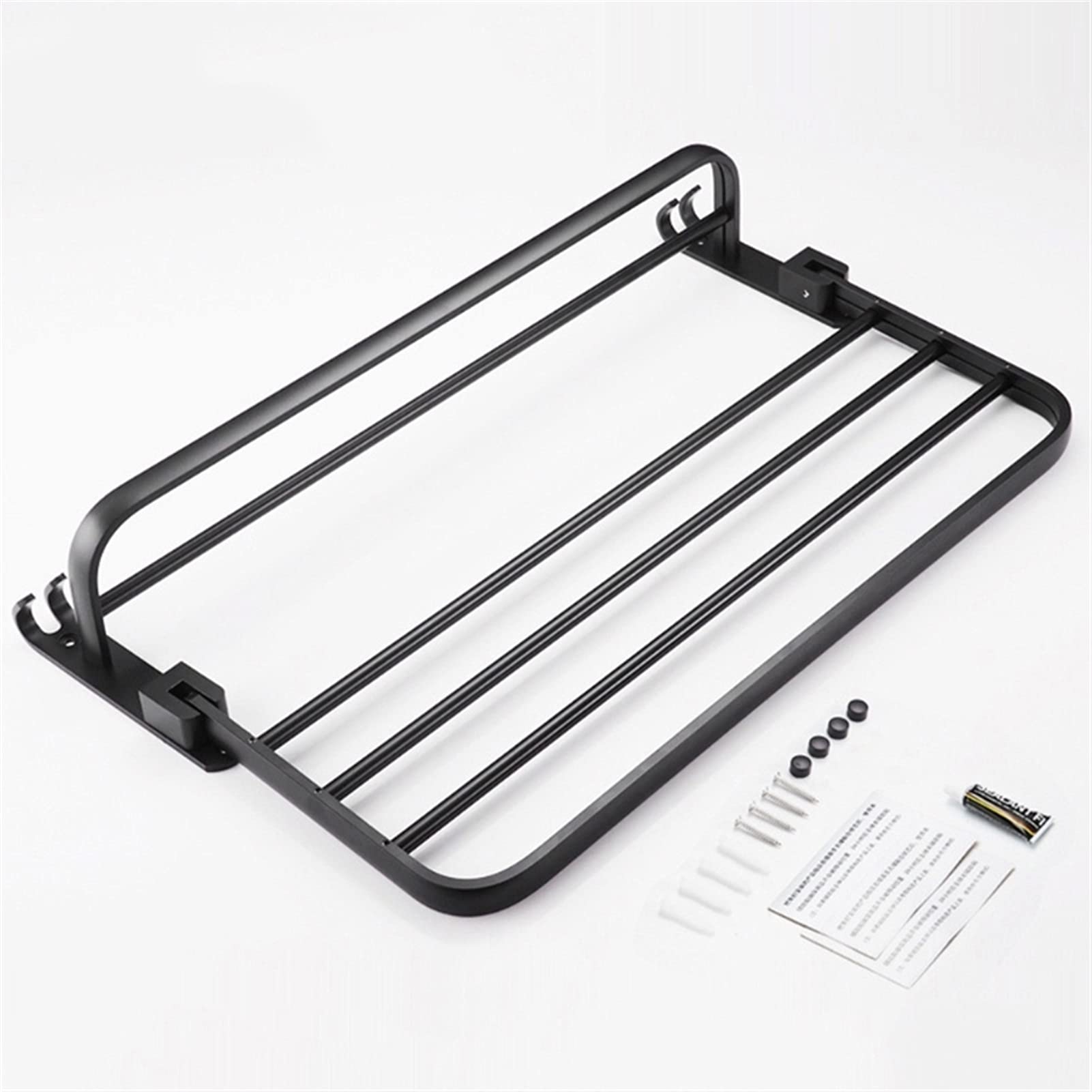 Soporte de Toalla Plegable Almacenamiento Espacio en Estante de Aluminio Toalla de Paredes montadas en la Pared Anillo de Toalla(40cm)