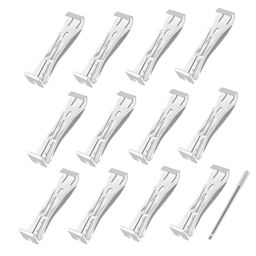 Ysyaxsyt 5" gutter hangers with hidden clips and rust screw, includes 6" drill bit for easy installation