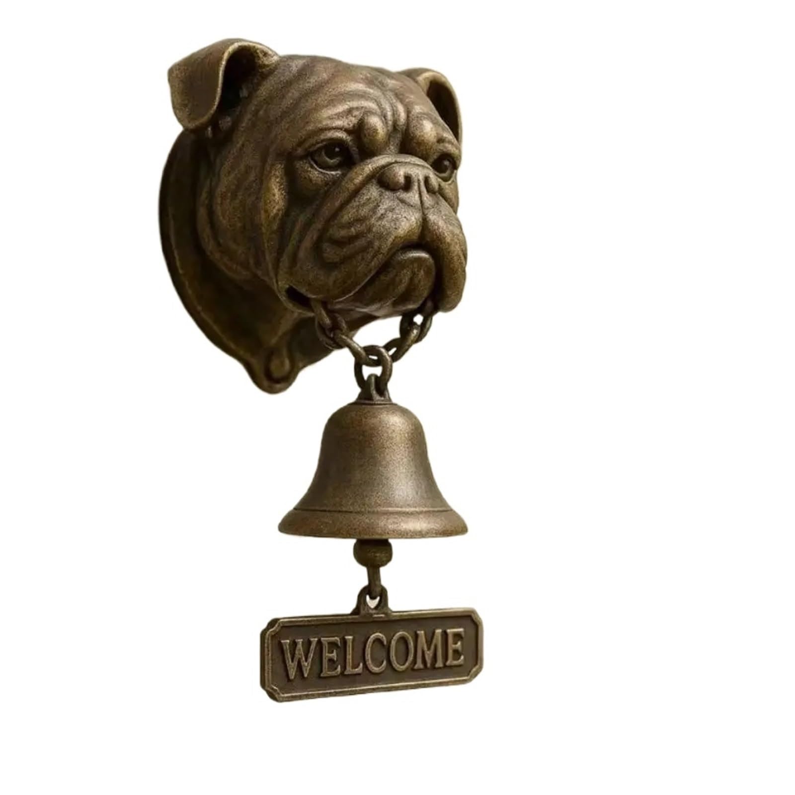 Mtksfdc Style 1 Wind Chimes For Garden Doorbell Dinner Bell Outdoor Dog Head Shape Vintage Farmhouse For Front Door Garden Sheds Cottage(Style 1)