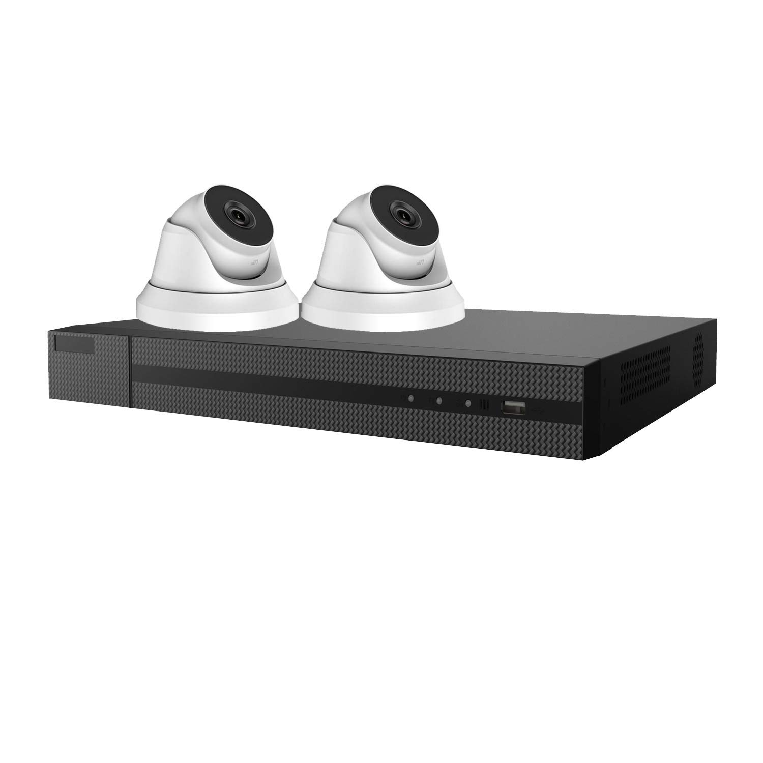 HiWatch by Hikvision 4 Ch Home or Business Security 4MP Turbo HD CCTV Camera Kit with 2x 4 MegaPixel 40m IR Night Vision Turret Domes (1TB Seagate Skyhawk CCTV HDD)