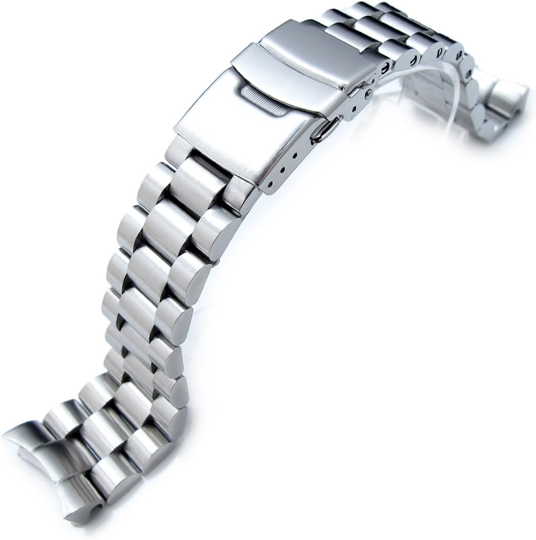 MiLTAT 22mm endmill watch band for skx007 skx009, brushed solid stainless steel