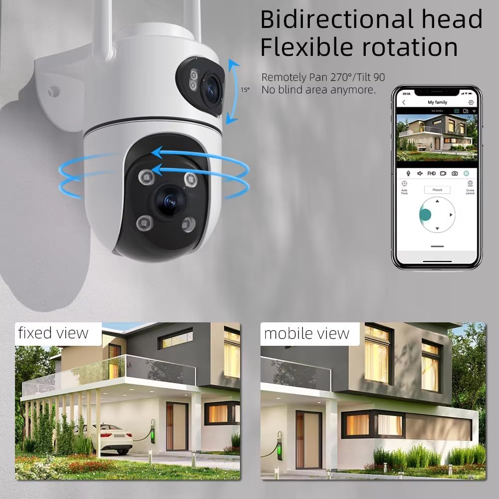 Maizic Smarthome 3MP WiFi Indoor CCTV Security Camera | 360° Pan & Tilt | Color Night Vision | Motion Detection | Two-Way Audio | Smart Home Camera 2