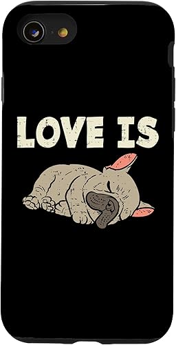 Funda de regalo para iPhone SE (2020) 7 8 Love Is French Bulldog