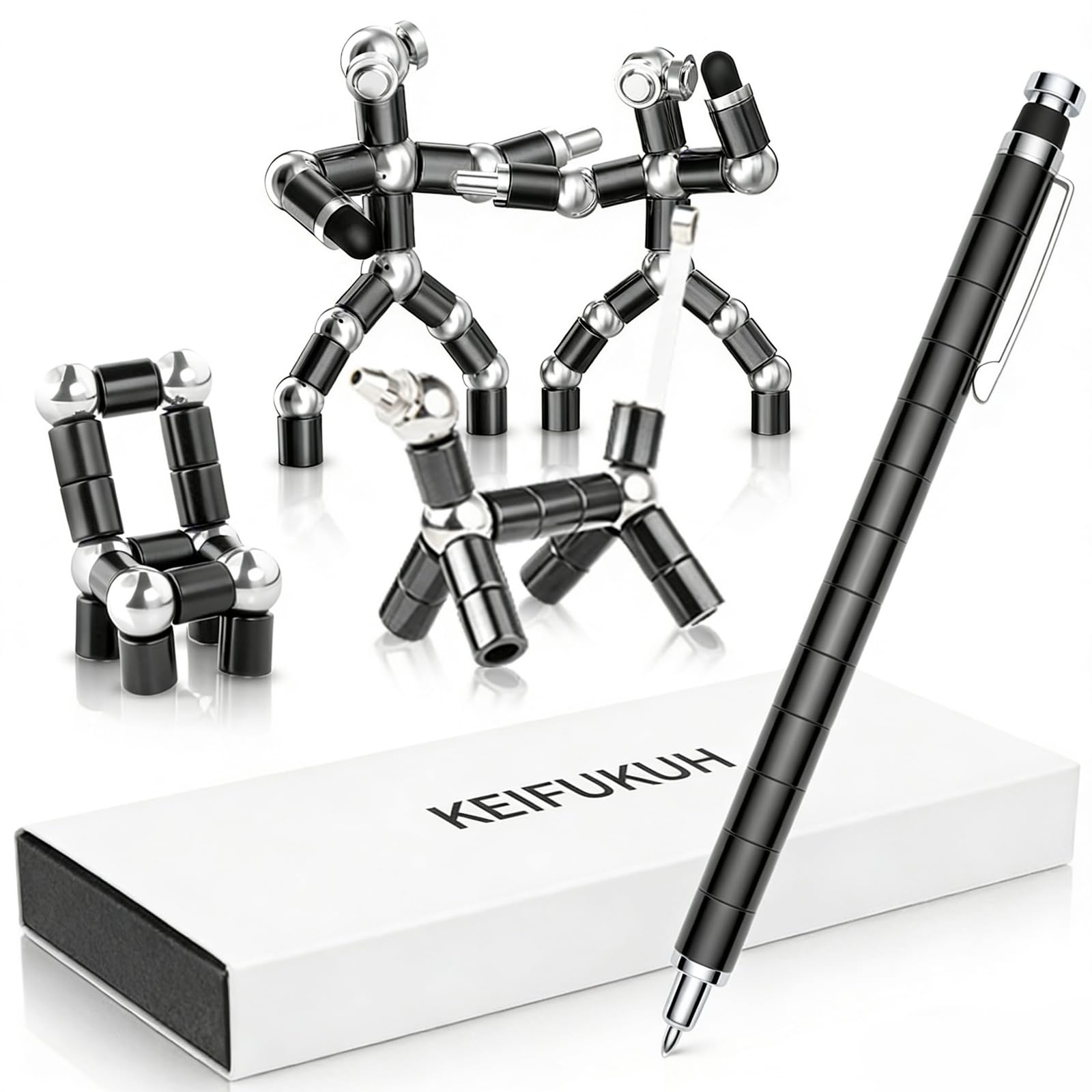 Stylo Fidget Magnétique Déformable - Cadeau Original Anti-Stress Pour Ados Et Adultes
