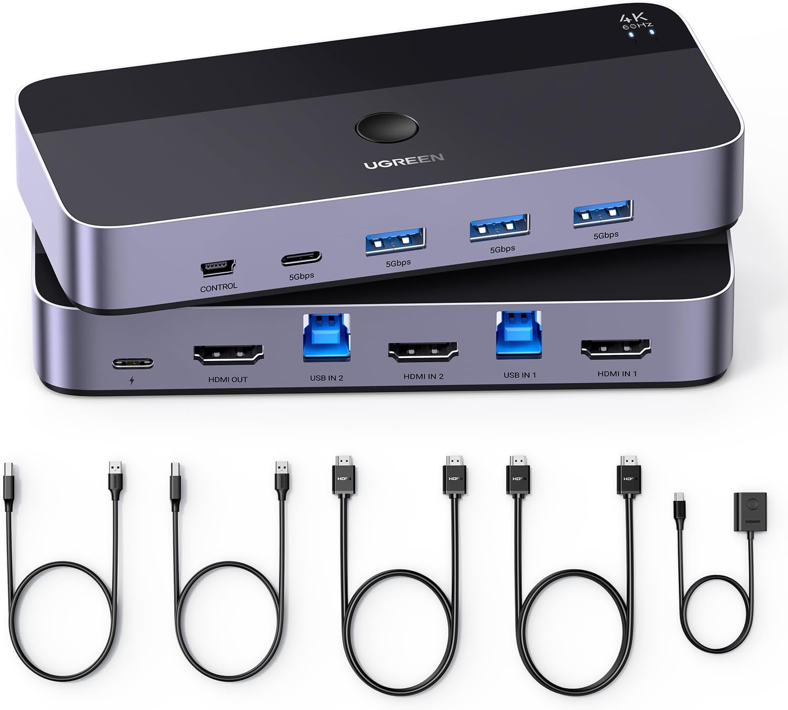 IOGEAR 2Port USB VGA Miniview Micro Cabled KVM Switch