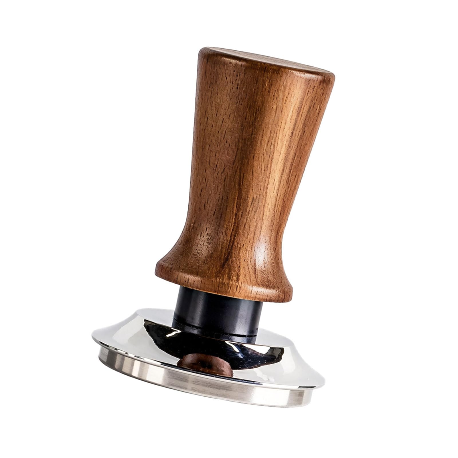 Tsophreniq Professional Coffee Tamper with Threaded Base and Ergonomic Wood Grip for Even Espresso Extractions Ergonomic Coffee Tamper