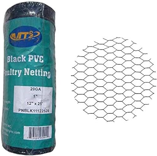 MTBMalla hexagonal de PVC para aves de corral, malla de 1 pulgada de abertura de calibre 20 - de 1218243648 pulgadas de ancho por 2550150 pies de
