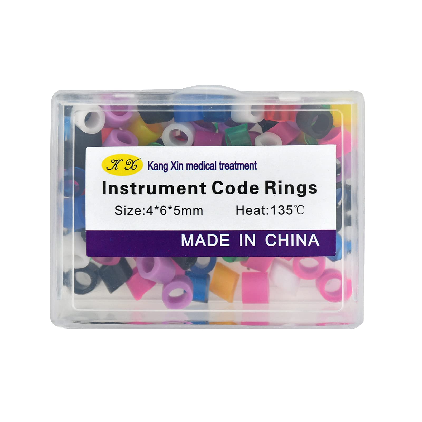 JUNDE 100Pcs Dental Code Rings Orthodontic Silicone Ring Autoclavable Code Dental Color Code Ring (4x6x5mm)