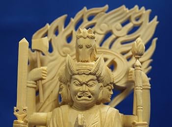 仏像セット(ハーマイ) Amazon｜木彫仏像/馬頭観音立像4.0寸火炎光背桧木｜仏像