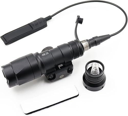 LThyzszb Linterna táctica Picatinny M300A Mini Scout Luz LED Luz blanca con arma estroboscópica con interruptor de presión remoto, linterna táctica