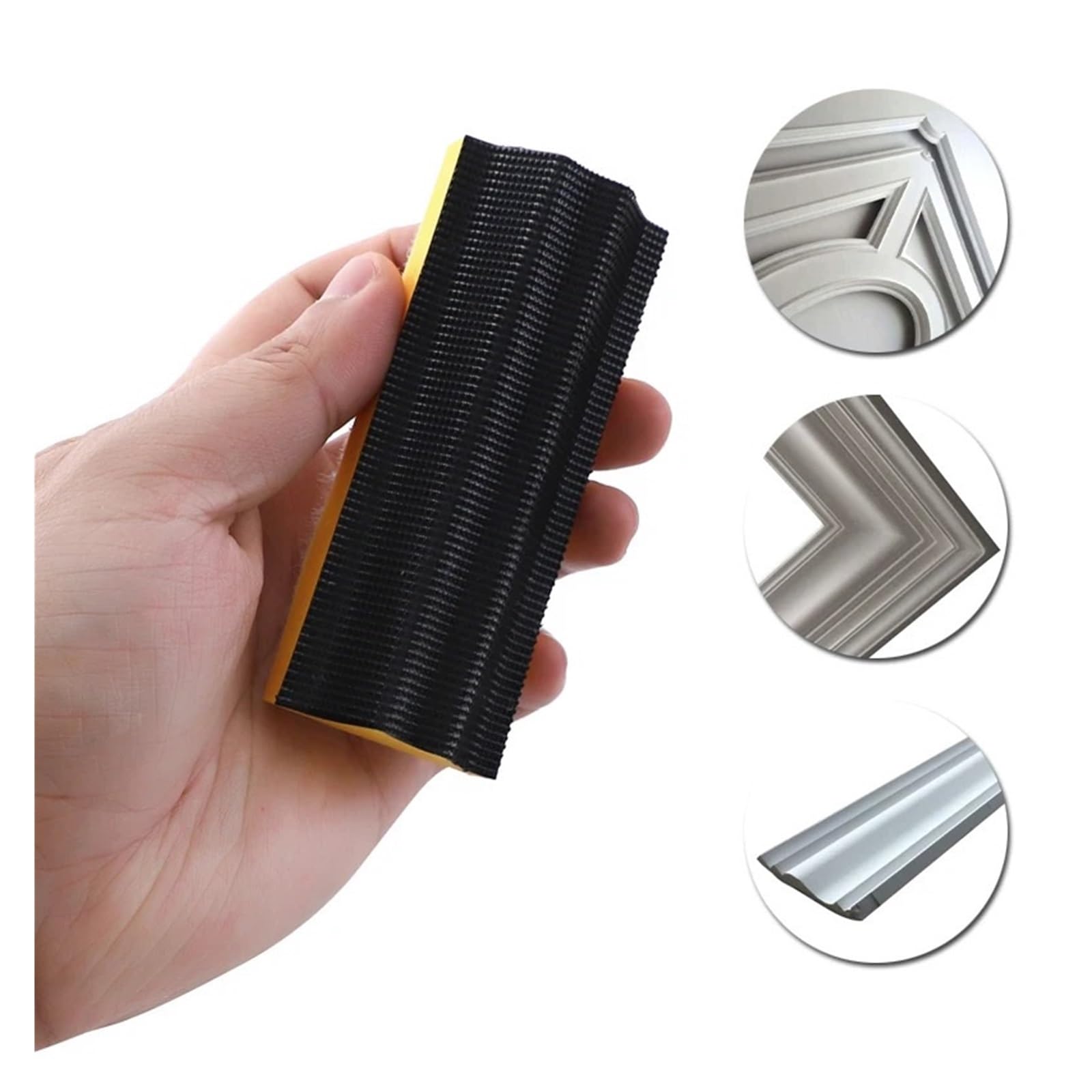 16 piezas de almohadilla de lijado con forma de bloque de lijado manual, disco de lijado, esponja de pulido for papel de lija con gancho y bucle, herramientas abrasivas