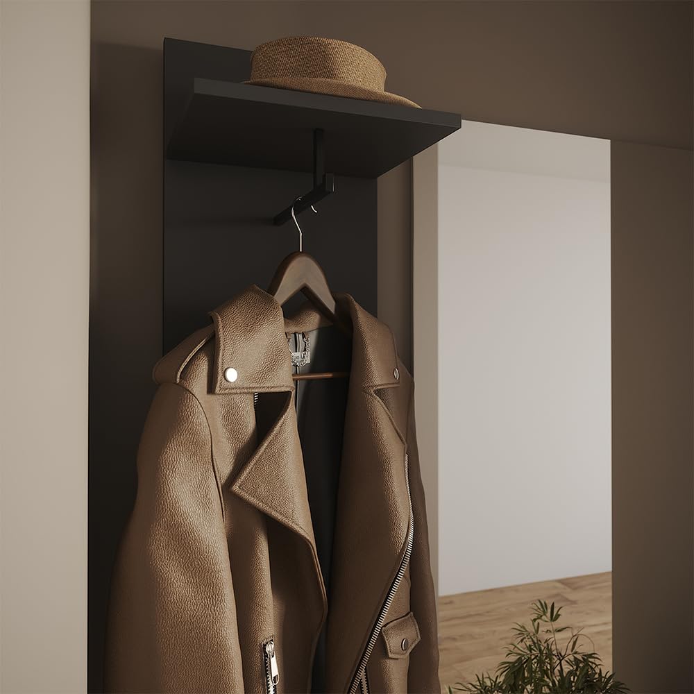 Vicco Appendiabiti da parete Irma, Antracite/Artisan, 31 x 160 cm | adatto per riporre e organizzare nell’ingresso