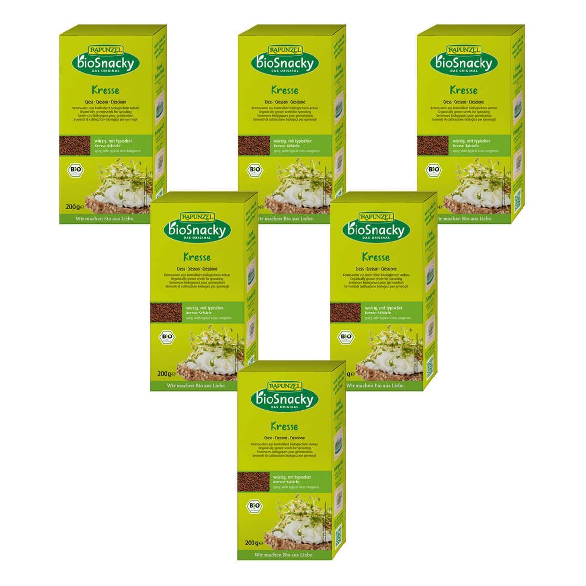 Rapunzel Kresse bioSnacky (6 x 200 gr)