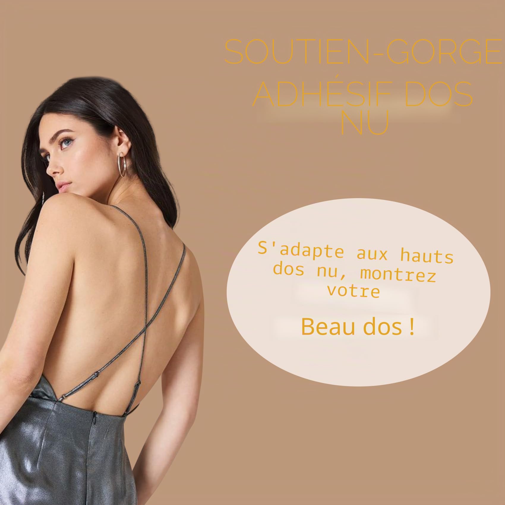 Nimiah Soutien-gorge adhésif en dentelle sans bretelles | Soutien-gorge push-up invisible avec motif en dentelle | Soutien-gorge adhésif réutilisable pour femme