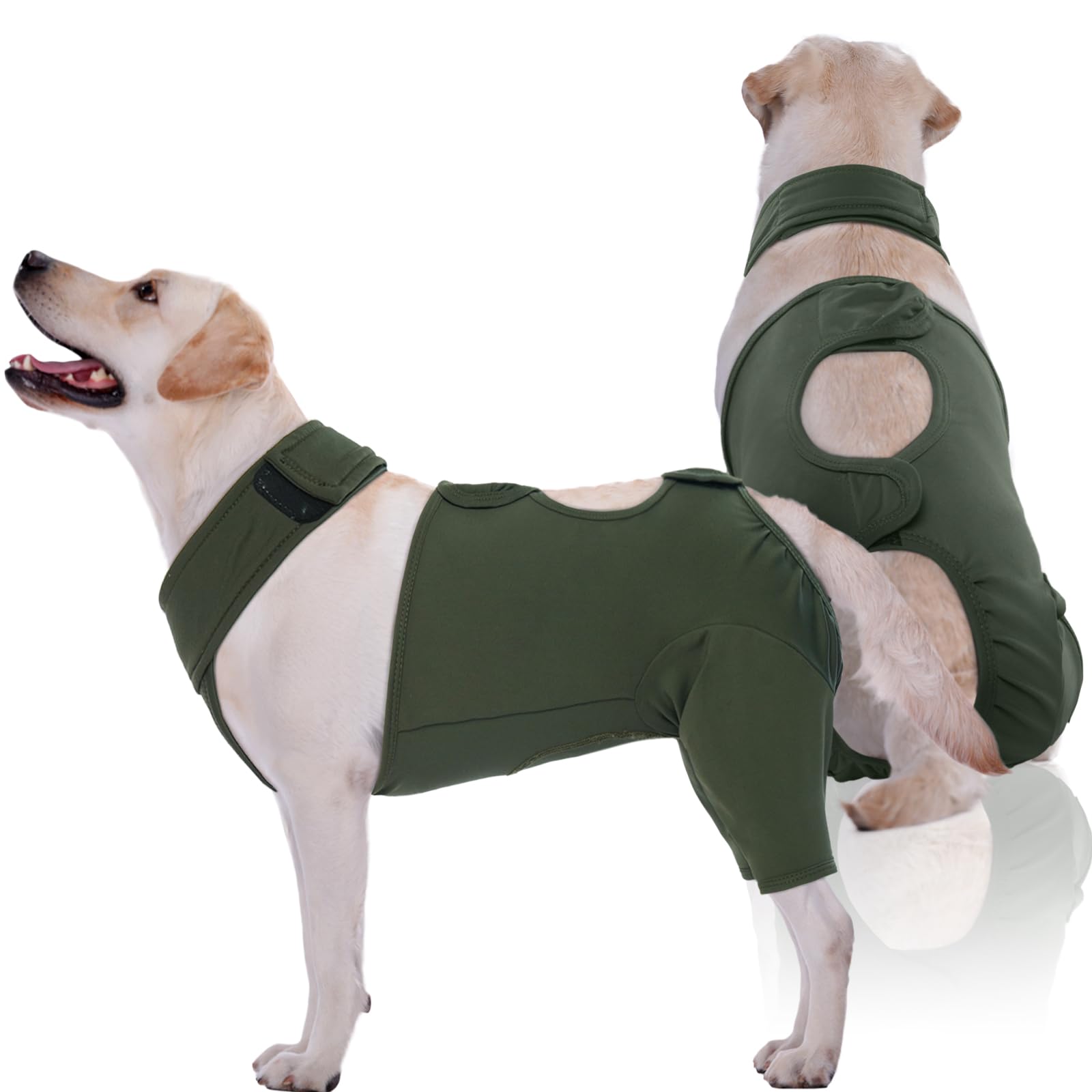 Kuoser Recovery Suit for Dogs Cats After Surgery, Professional Pet Recovery Shirt Dog Abdominal Wounds Bandages, Substitute E-Collar & Cone,Prevent Licking Dog Onesies Pet Surgery Recovery Suit