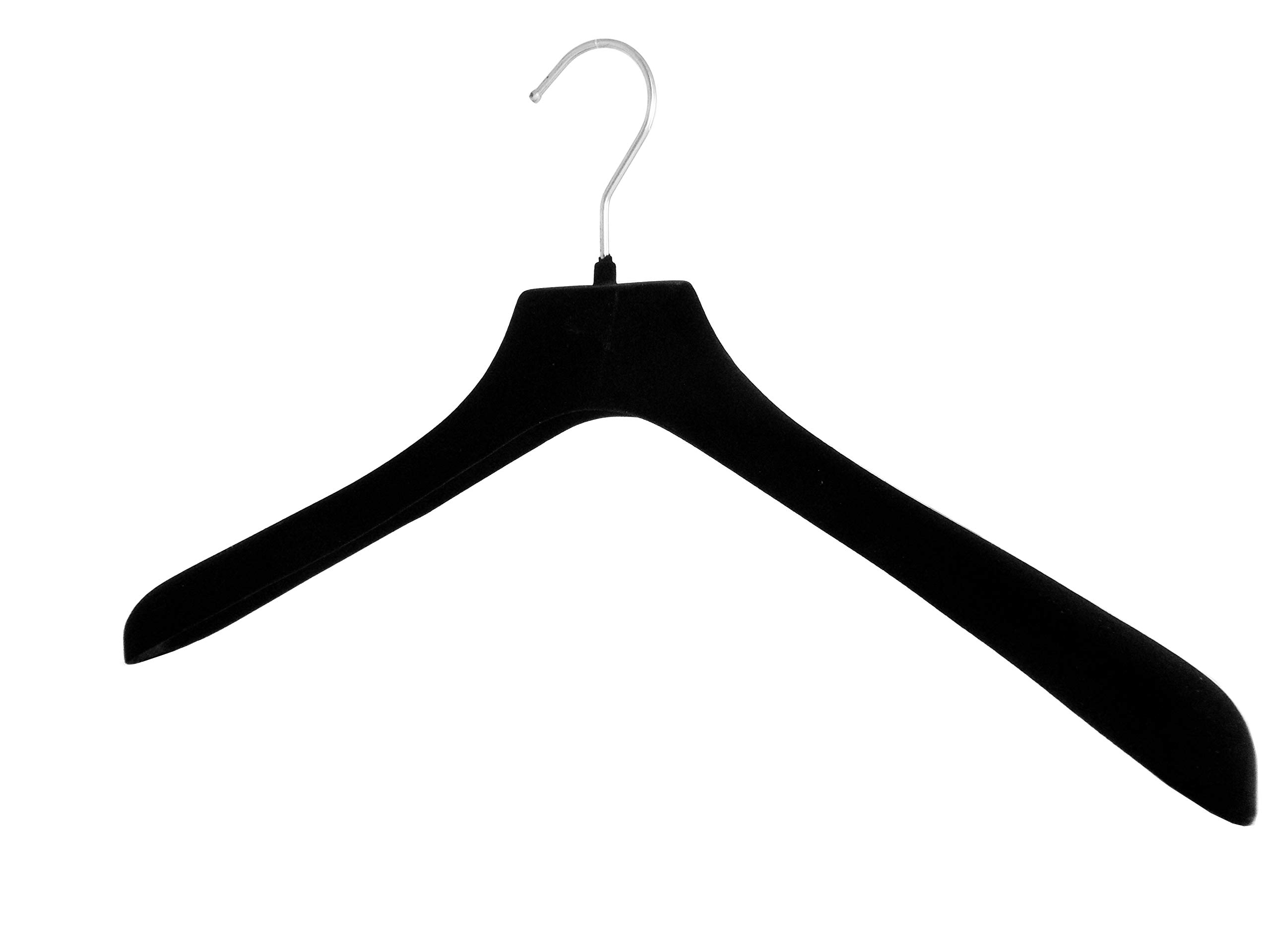 Samt Kleiderbügel für Jacken & Mäntel, 42 cm, schwarz, 10 Stück