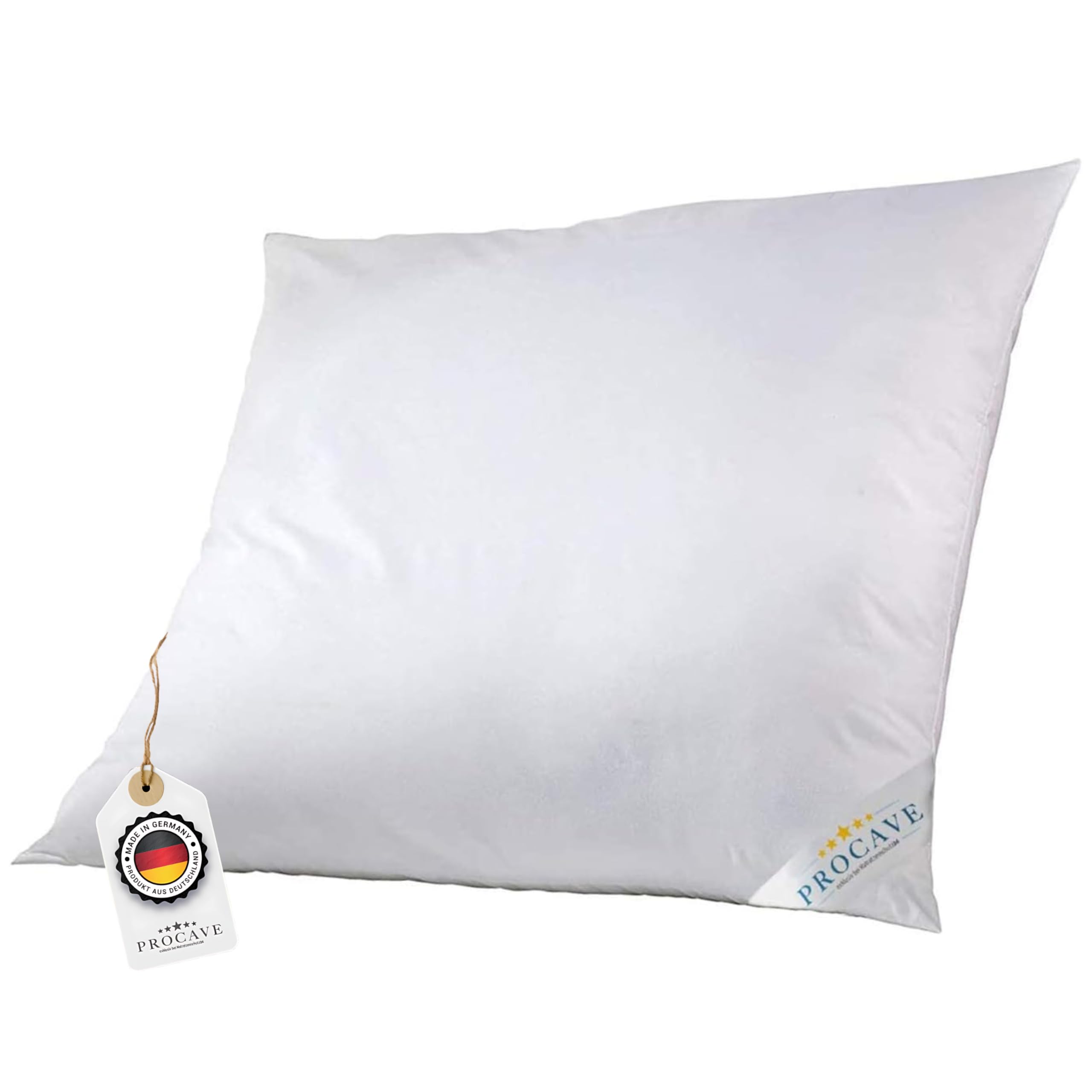 PROCAVE Kopfkissen 80x80 mit komfortablen AloeVera Bezug - antibakterielles  Kissen - bequemes & atmungsaktives Schlafkissen - Soft Touch Polster - ...