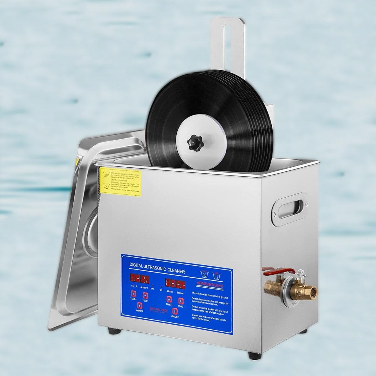 Pulitore Di Dischi In Vinile Ad Ultrasuoni, Pulizia Di Disco In Vinile Ad Ultrasuoni, Pulitori Per Disco In Vinile Ad Ultrasuoni, Rivestimento Liscio, Pulisce 8 Dischi Alla Volta, Pulizia Profonda