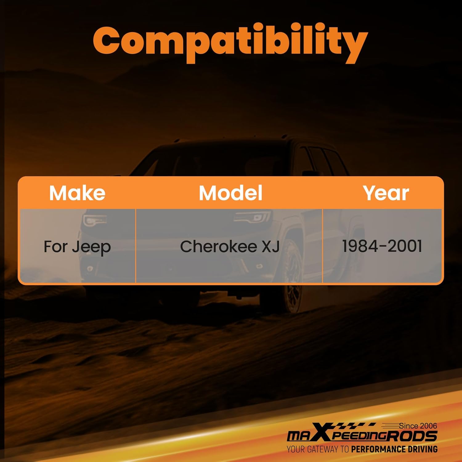 maXpeedingrods 2-3.5" Lift Sway Bar Links For Jeep Cherokee XJ 1984-2001, Front Adjustable Quicker Disconnect Swaybar End Links
