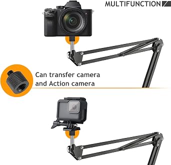 Camera Screw 1/4 Female to 3/8 Male Adapter, 3/8 Female to 1/4 Male Adapter 4 Pcs Thread Screw for Mic Stand, Tripod & Camera 1/4-20 & 3/8-16 Male to Female