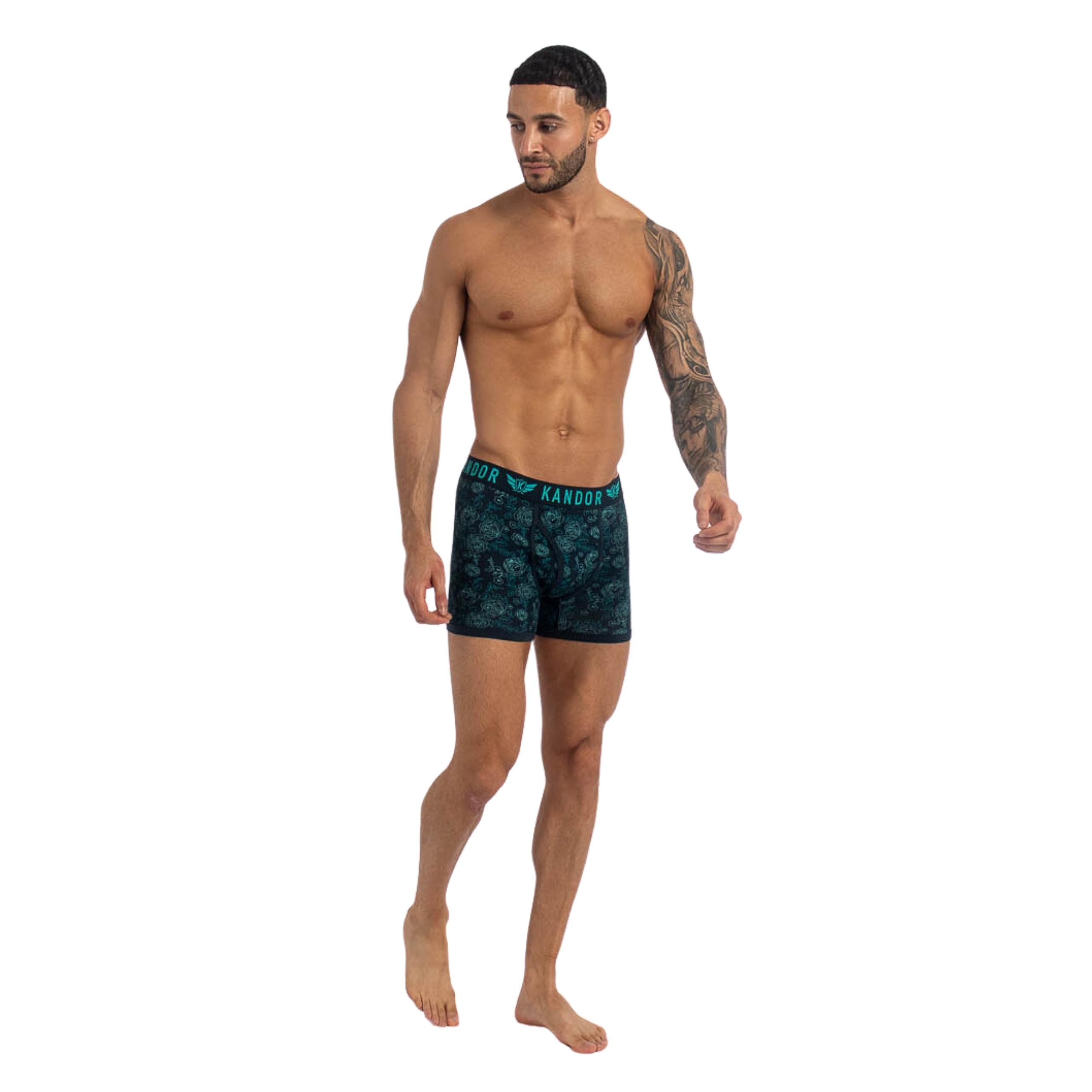 Kandor Lot de 7 Boxers Jeckers pour Homme - en Coton Stretch - avec Taille élastique - Couleurs Assorties - Tailles S-XXL