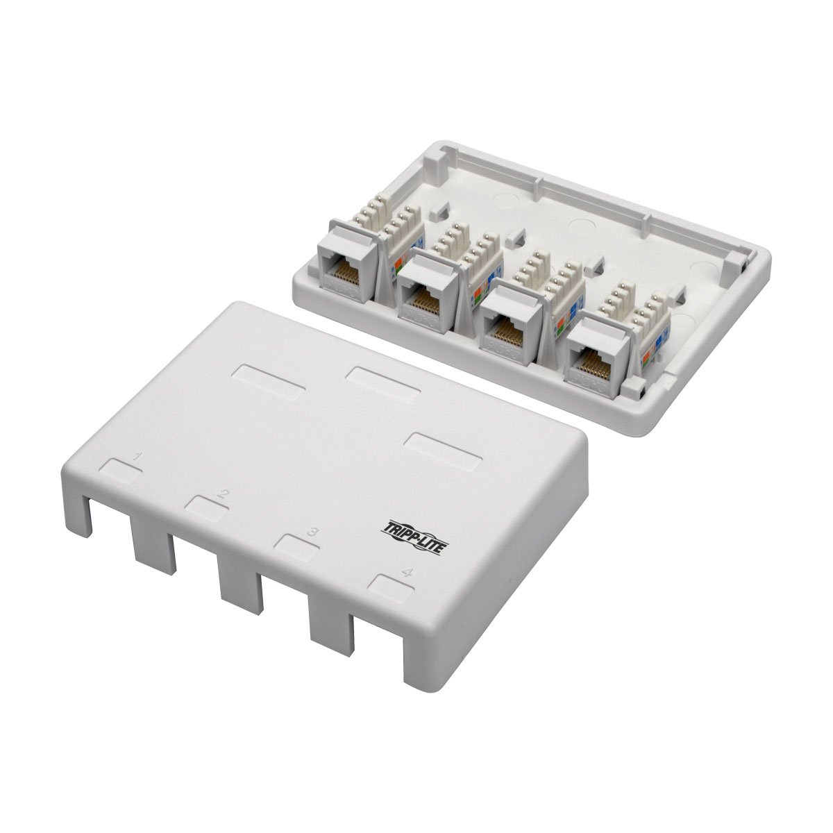 12345です！ Amazon.com: Tripp Lite Pre-Configured 4-Port Cat6/Cat5/Cat5e
