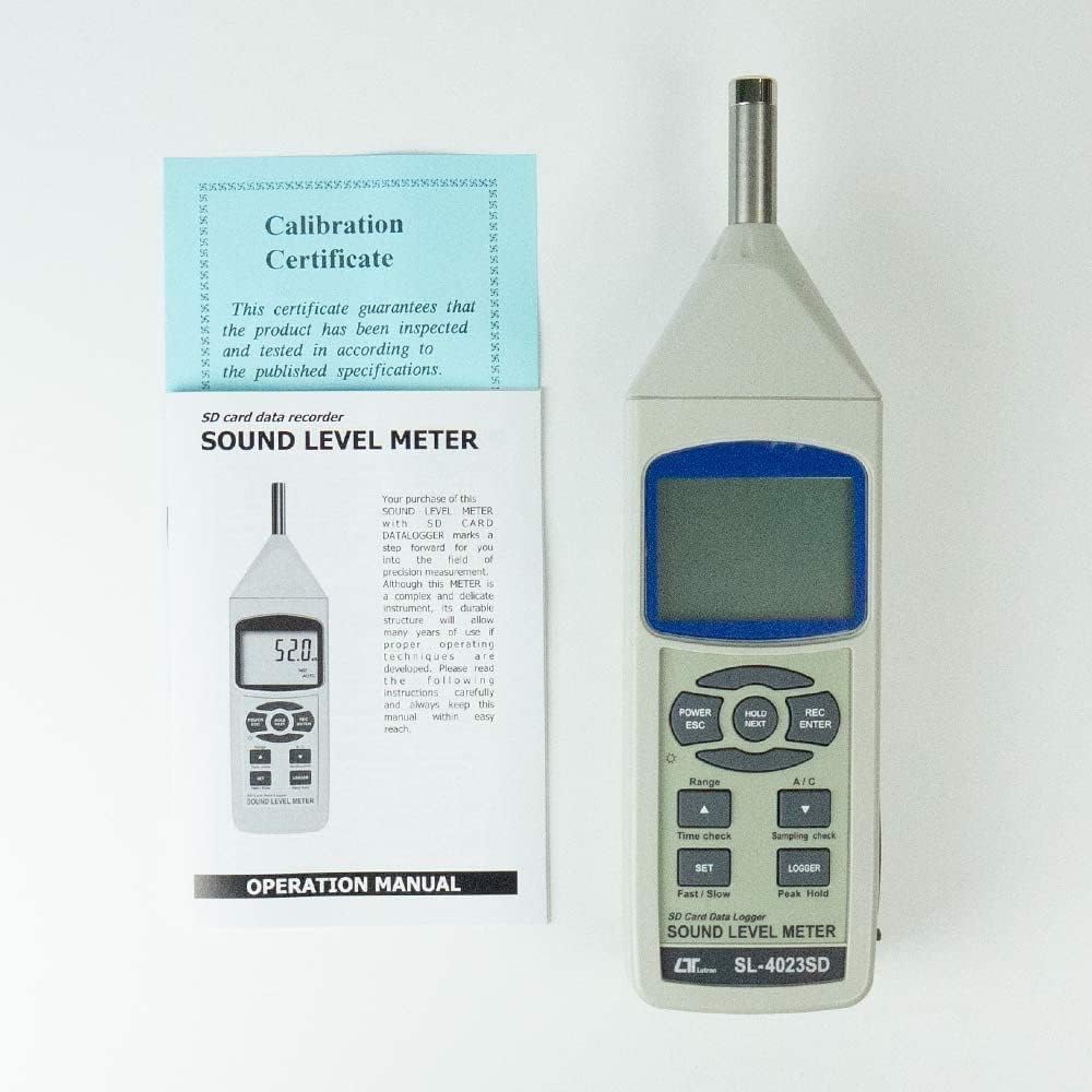 *Spedizione in 1 giorno*Fonometro digitale portatile per la misurazione del volume del rumore, controllo della qualità del suono | Misuratore di rumore acustico per laboratori | Modello: SL-4023SD