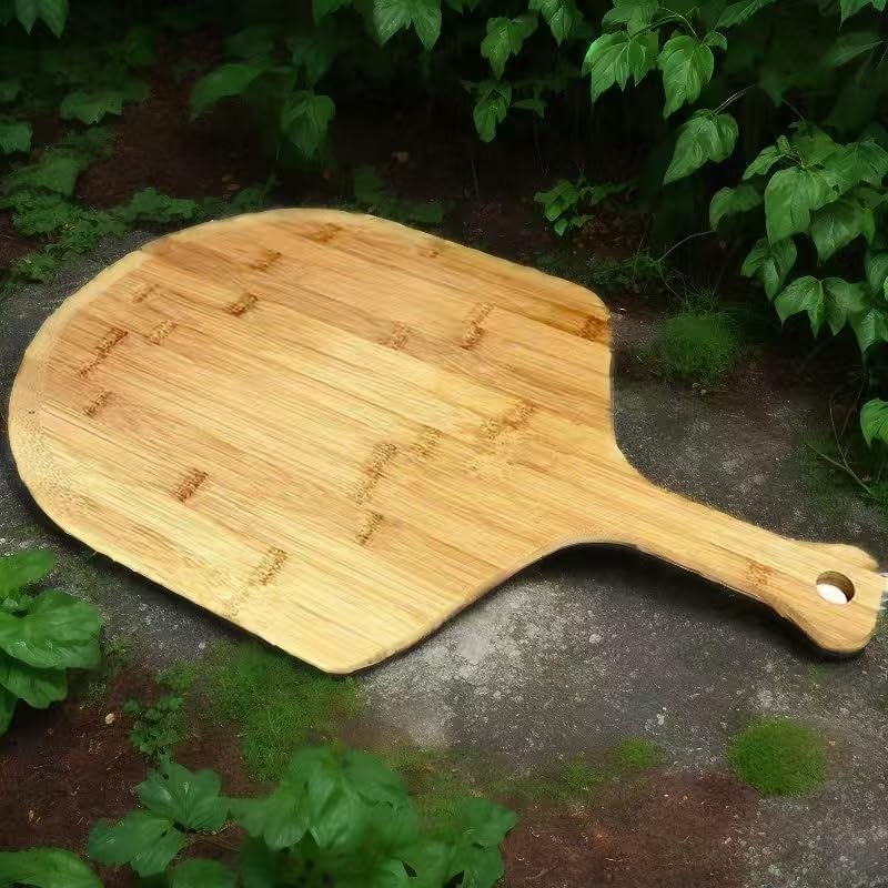 Tabla de pizza de bambú 12 pulgadas para cocina miniatura 7