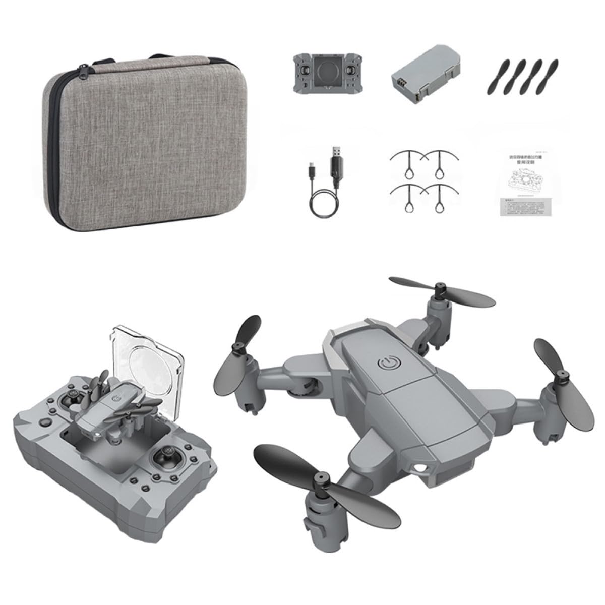 Mini Drone Radiocommandé KY905 Pliable Caméra 4K, 1 Set