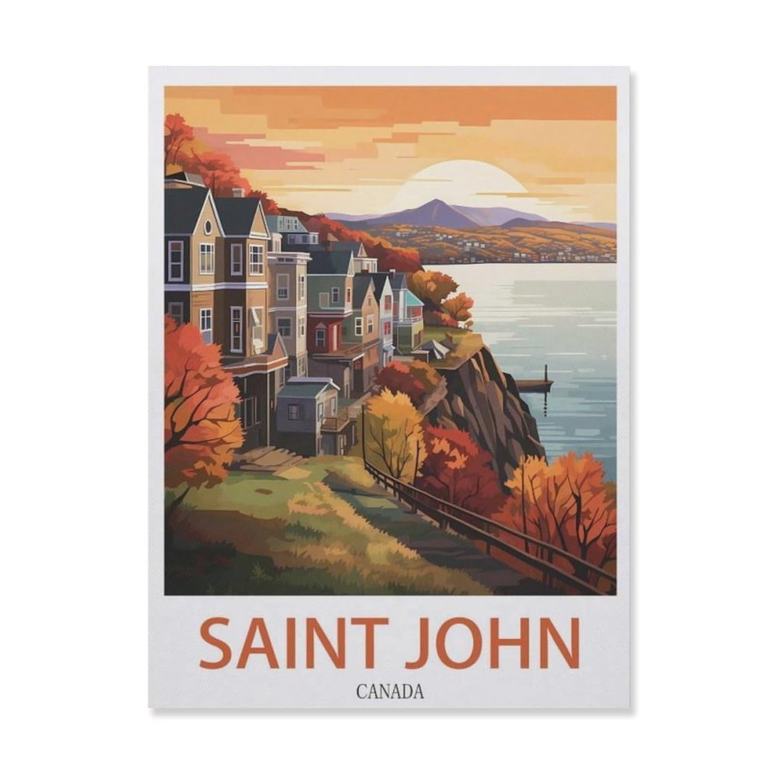Metal Tin Sign，Saint John Canada(30x40cm）