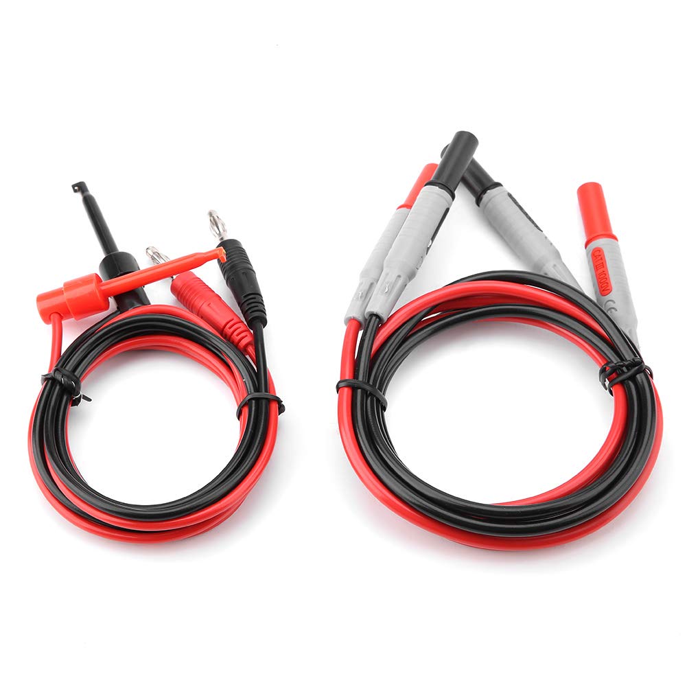 Oumefar Kit de Cables de Prueba de Sonda Multímetro Cable Universal 15 en 1 Accesorios Reemplazables para Pruebas Electrónicas
