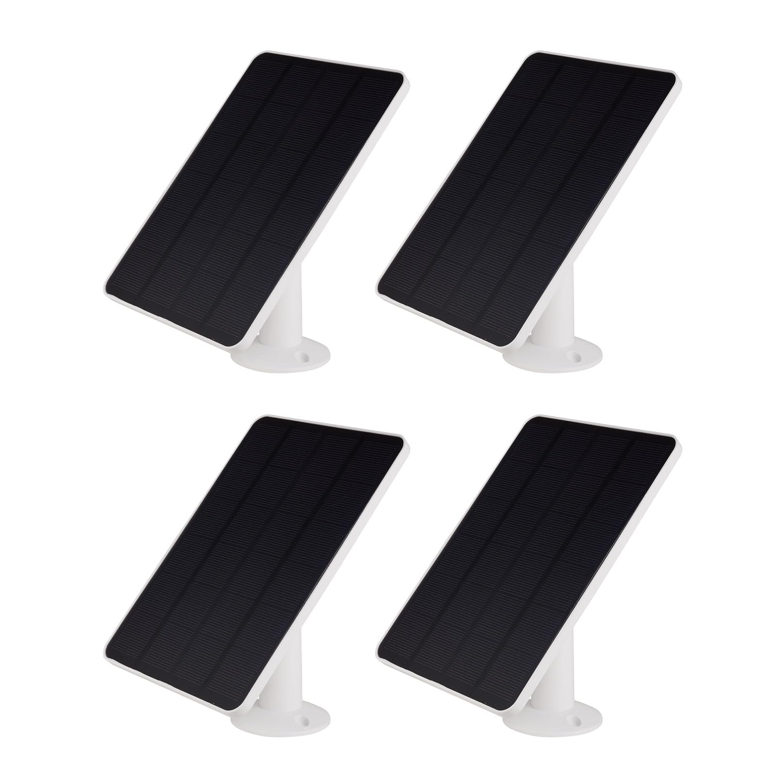 AMONIDA Lot de 4 Chargeurs de Panneau Solaire Haute efficacité 5 W pour Caméra de sécurité Arlo Pro 6 XL, Panneau D'alimentation Extérieur Résistant aux Intempéries IP65, adapté pour la Surveillance à